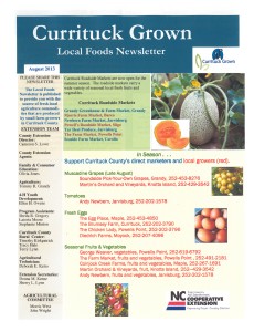 Cover photo for Currituck Grown Local Foods Newsletter August 2013