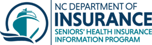 NC SHIIP logo- ship with words NC Deptartment of Insurance Seniors Health Insurance Information Program