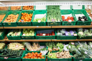 fresh vegetables at market