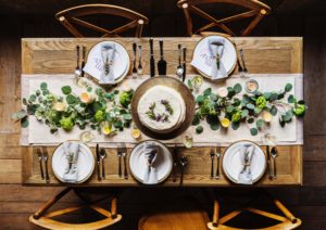 Beautifully set table