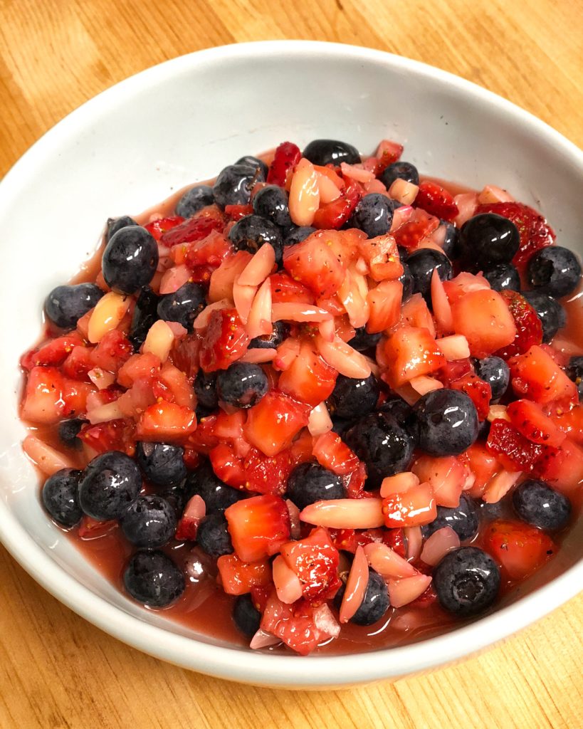 bowl with fresh berry salsa