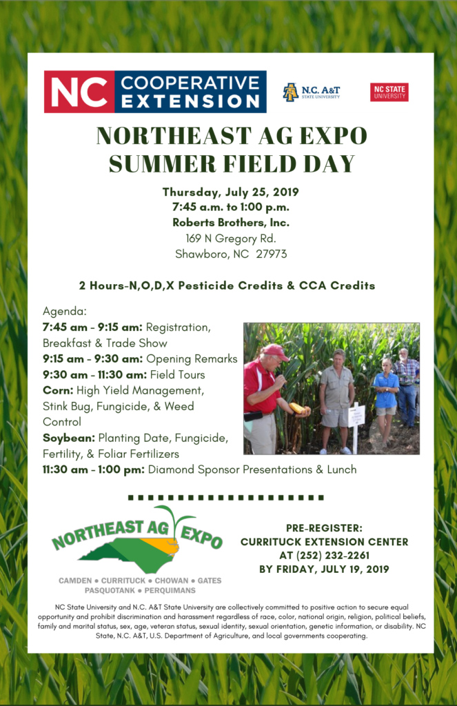 Northeast Ag Expo Summer Field Day N.C. Cooperative Extension