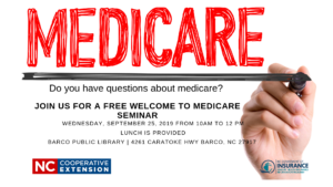 Welcome to Medicare flier for Medicare Sminar Spet. 25
