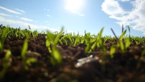 green plants in soil