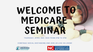 prescription bottle with word "Welcome to Medicare Seminar"