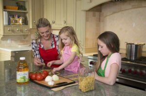 kids cooking in the kitchen
