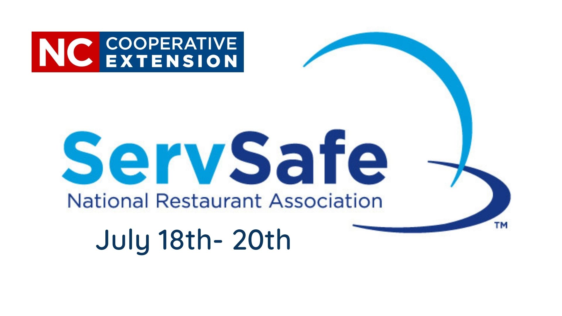 ServSafe logo with dates of class