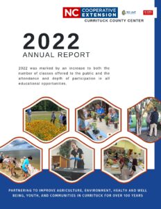 Title page of the currituck extension 2022 annual report