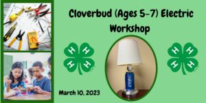 Cloverbud (Ages 5-7) Electric Workshop March 10, 2023