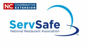 ServSafe food managers logo with NC Cooperative extension logo