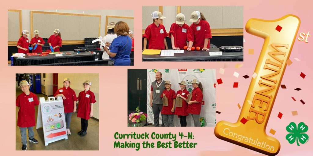 Currituck County 4-H Dinah Gore Food Challenge champions