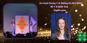 Currituck County 4-H: Making the Best Better NC 4-H Honor Club Cayden Lowe