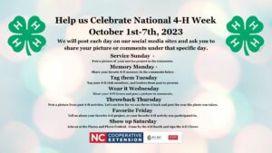 Celebrate Nathional 4-H Week with Currituck County