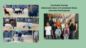 Contestants and animals from the livestock show
