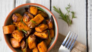 Apple glazed sweet potatoes